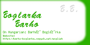boglarka barho business card